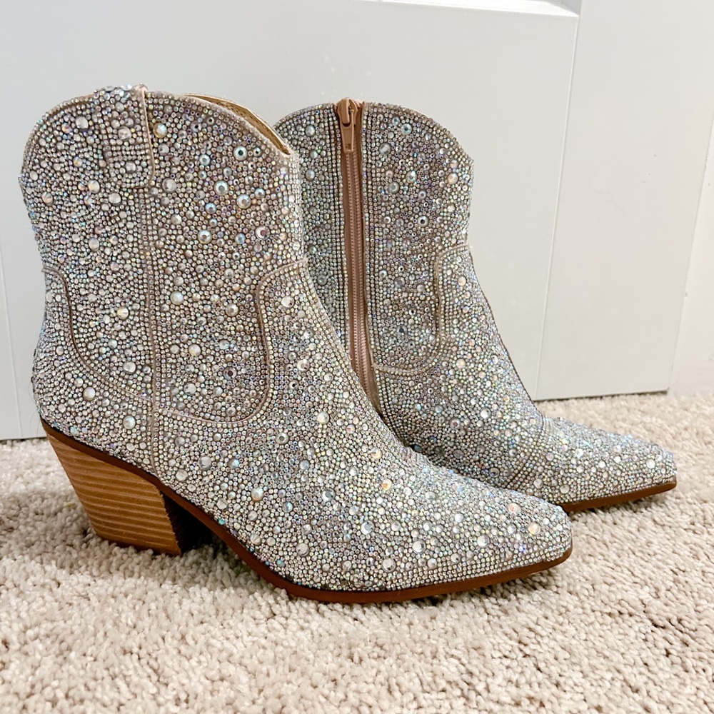 Betsy Johnson Rhinestone Short Boots
